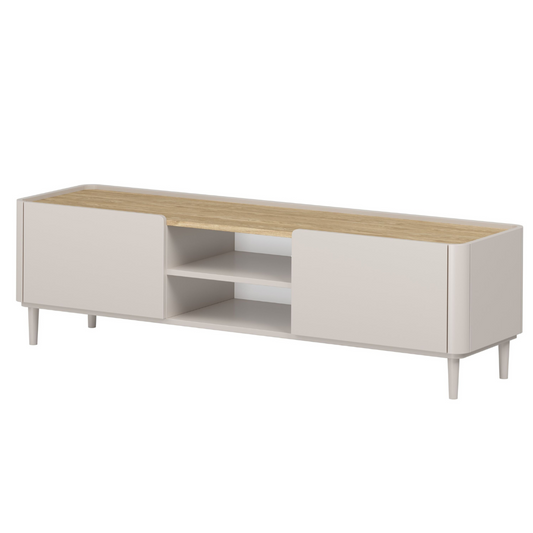 TV skapis Elva 170/48/48 cm Kašmirs / Eļļots ozols - N1 Home